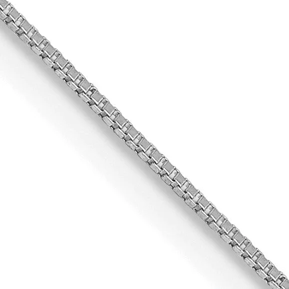 14KT White Gold 20-inch 0.5MM Box Pendant Chain