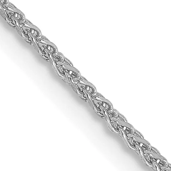 14KT White Gold 22-inch 1.2MM Diamond-cut Spiga Link Chain