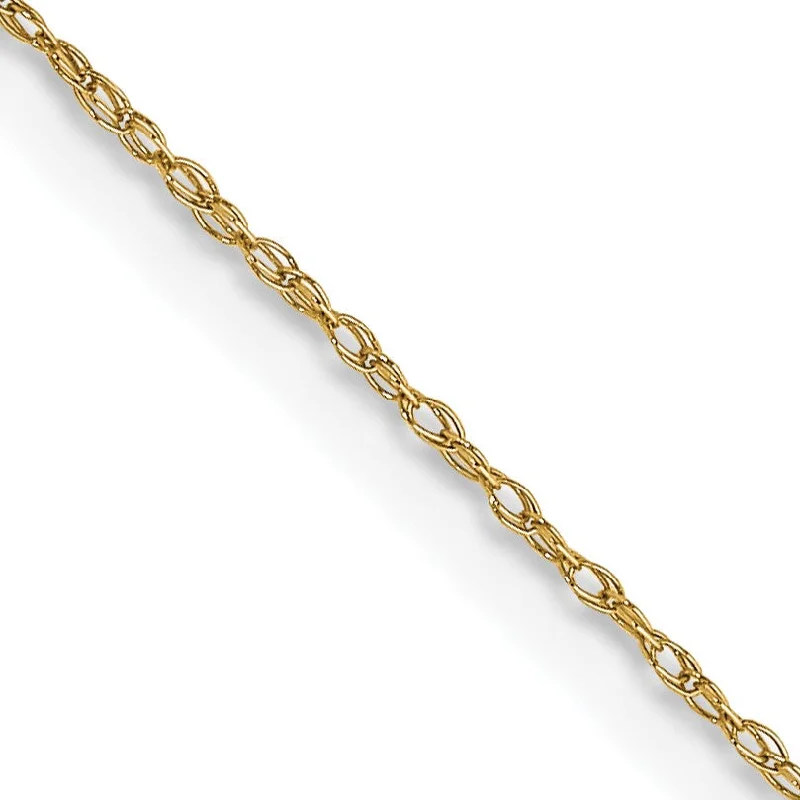 14KT Yellow Gold 13-inch 0.5MM Cable Rope Pendant Chain