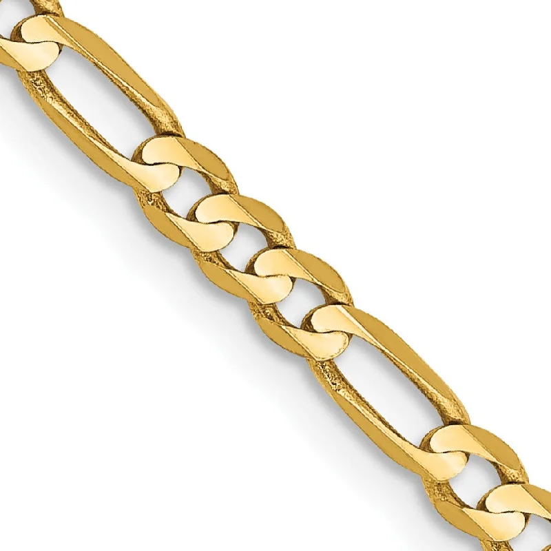 14KT Yellow Gold 18-inch 3MM Lobster Clasp Figaro Chain