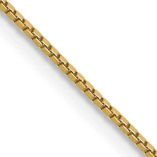 14KT Yellow Gold 20-inch 0.9MM Box Pendant Chain