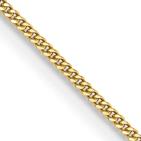 14KT Yellow Gold 20-inch 0.9MM Curb Pendant Chain