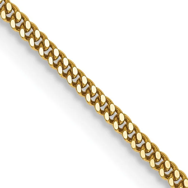 14KT Yellow Gold 24-inch 1.3MM Curb Pendant Chain