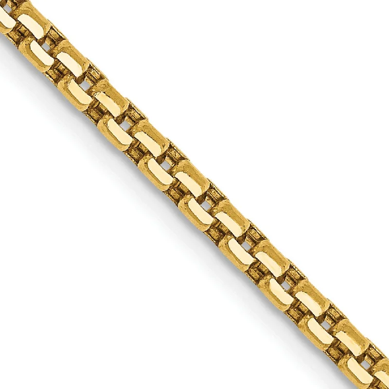 14KT Yellow Gold 24-inch 2.45MM Lobster Clasp Box Chain