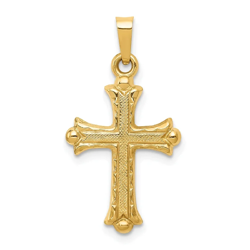 14KT Yellow Gold 28X15MM Cross Pendant-Chain Not Included