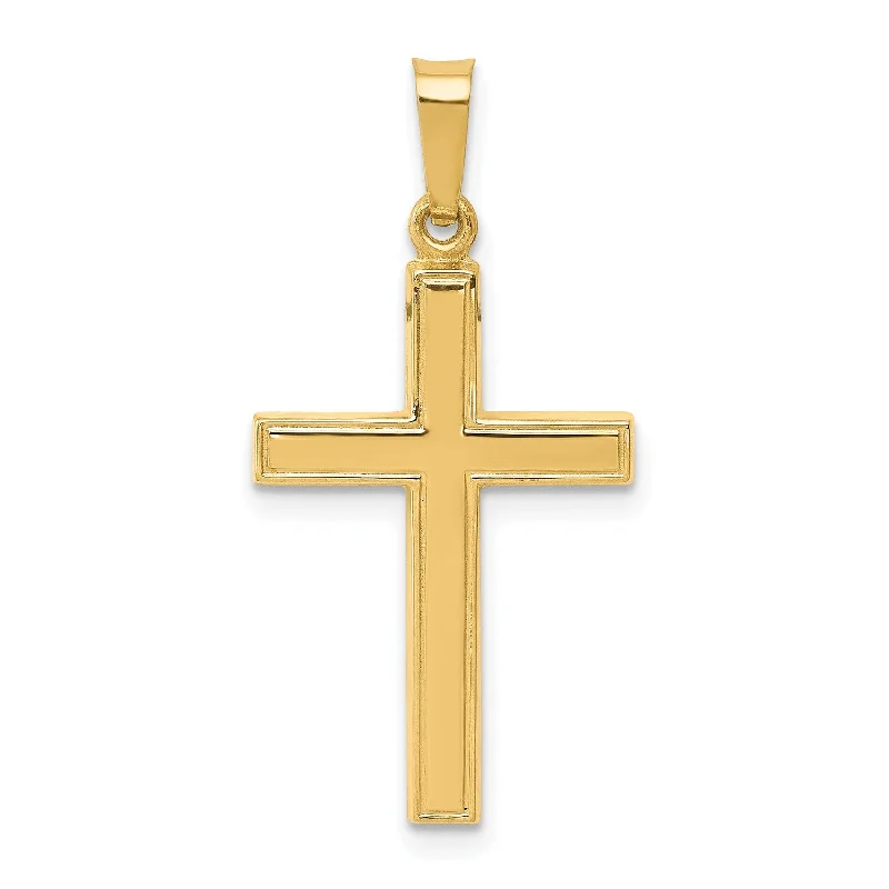 14KT Yellow Gold 28X9MM Cross Pendant. Chain Not Included