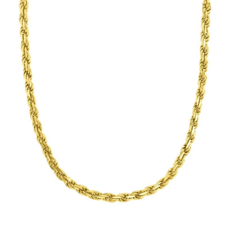 14KT Gold Plated Sterling Silver 18-inch 3.9MM Rope Chain