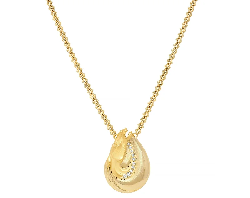 Carrera Y Carrera Diamond 18 Karat Yellow Gold Horse Ecuestre Station Necklace