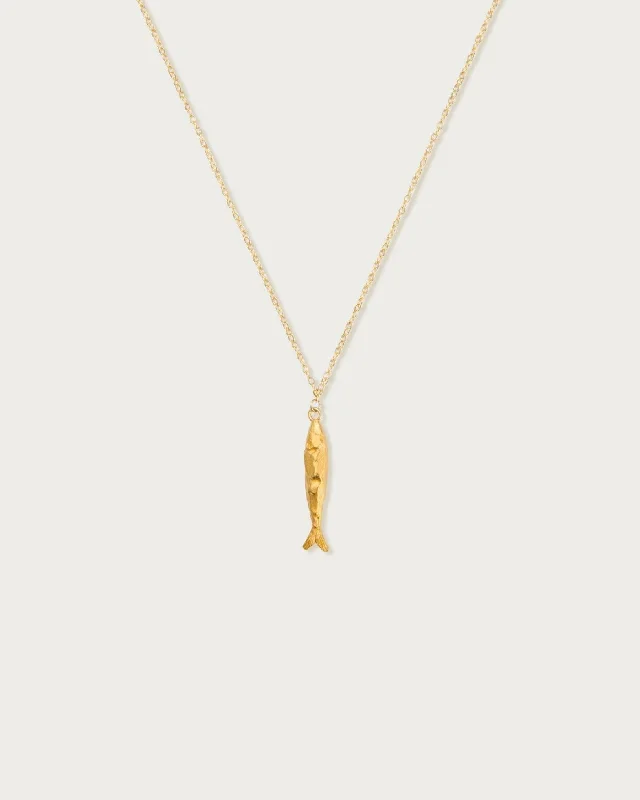 Gold Anchovy Necklace