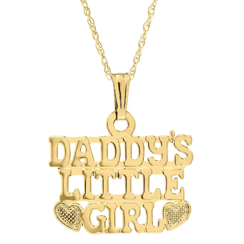 Kiddie Kraft 14KT Yellow Gold 15-inch Childrens Daddy's Little Girl Pendant