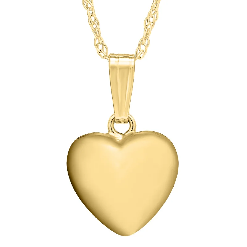 Kiddie Kraft 14KT Yellow Gold 15-inch Childrens Heart Pendant