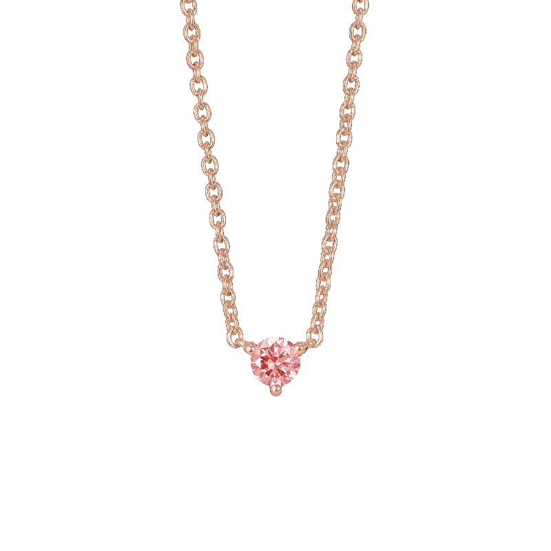 The Pink Mini Solitaire Pendant