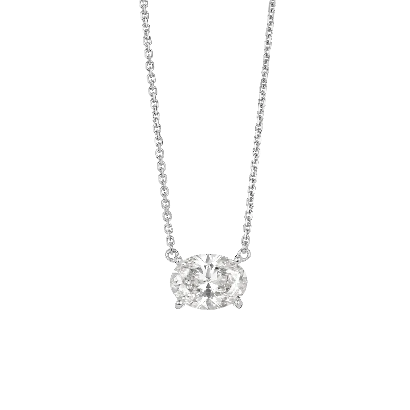 The Oval Solitaire Pendant