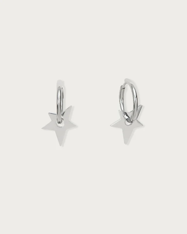 Star Earrings in Silver