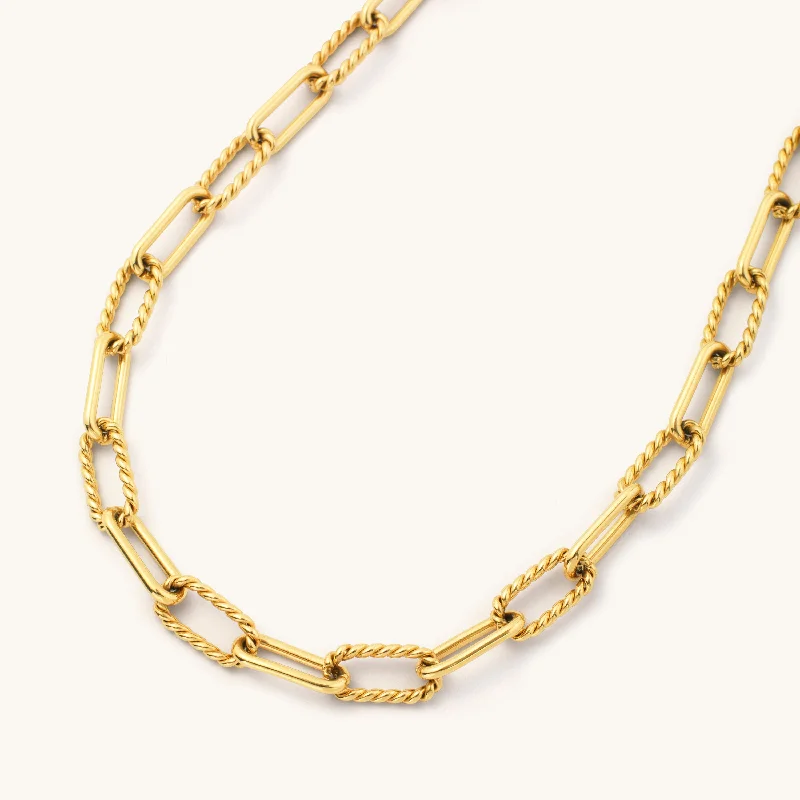 Flash Sale On Elegant Jewelry – Don't Miss Out Statement Rope Paperclip Necklace