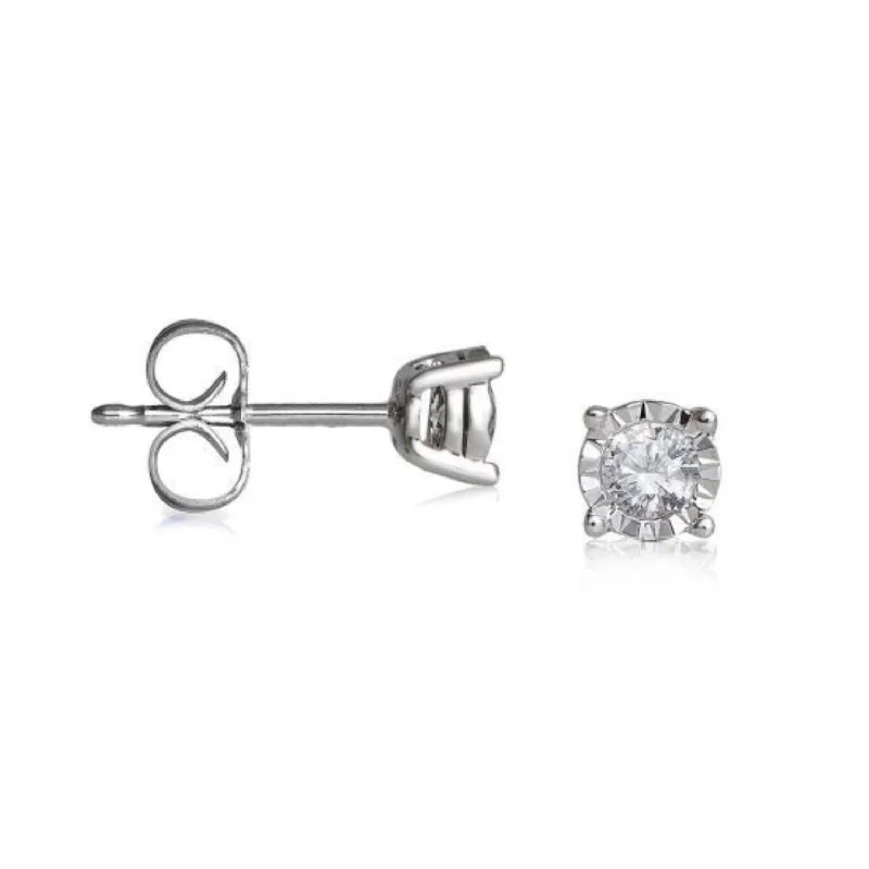 Bestselling Jewelry At Special Promotional Rates 1/5 CTW Diamond Illusion Set Stud Earrings in Sterling Silver