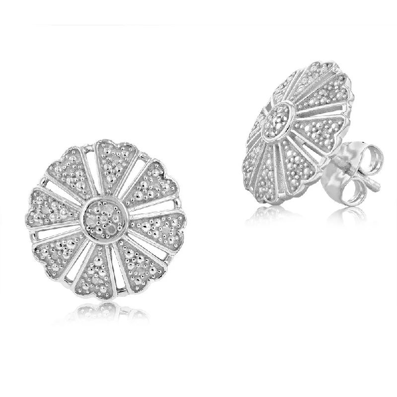 Fashion-Forward Jewelry At Exclusive Discounts 10Point Diamond Stud Earrings in Sterling Silver