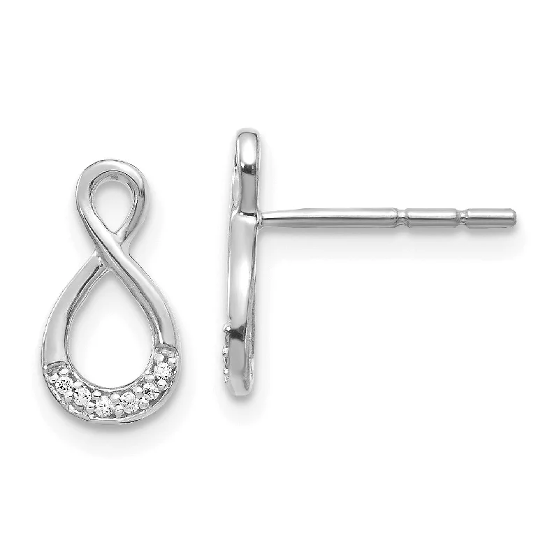 Versatile Layering Jewelry For Effortless Chic 14KT White Gold Diamond Accent Stud Earrings