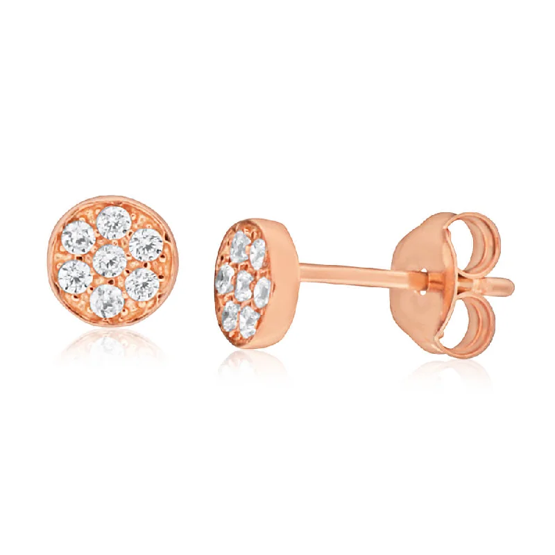 Make Every Moment Shine – Jewelry Discounts Available 9ct Rose Gold Silver Filled Cubic Zirconia Round 5.5mm Stud Earrings