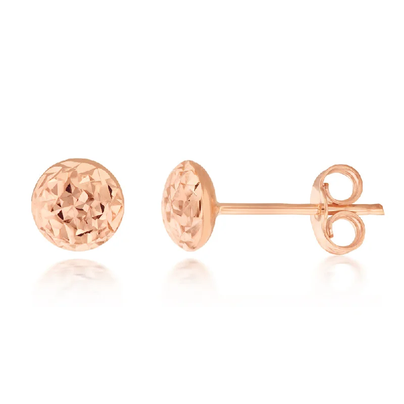 Get Your Favorite Jewelry At The Best Price 9ct Rose Gold Textured 5.5mm Stud Earrings