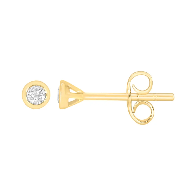 Fashion-Forward Jewelry At Incredible Prices 9ct Yellow Gold  0.05 Carat Diamond Stud Earrings