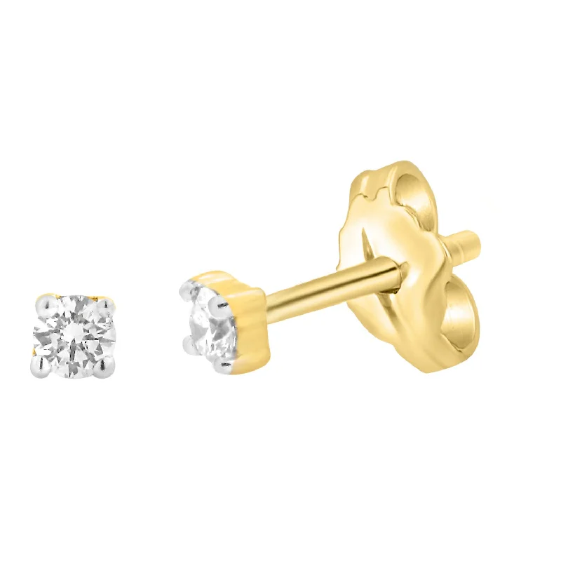 Shop Fine Jewelry With Exclusive Savings 9ct Yellow Gold  0.05 Carat Diamond Stud Earrings