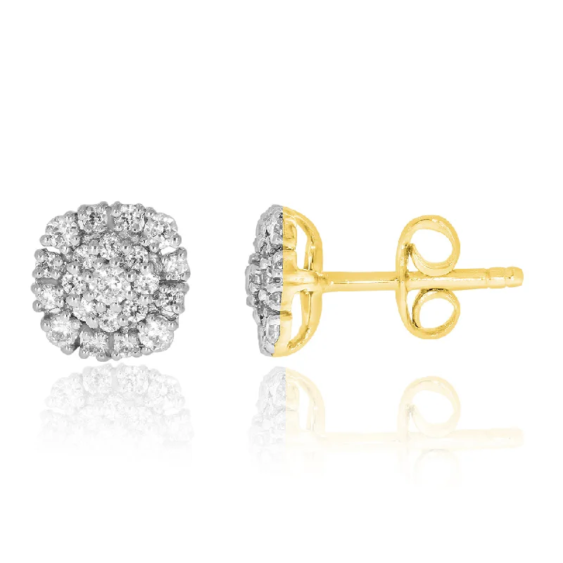 Sparkle For Less – Shop Our Limited-Time Jewelry Deals 9ct Yellow Gold 1/2 Carat  Diamond Stud Earrings