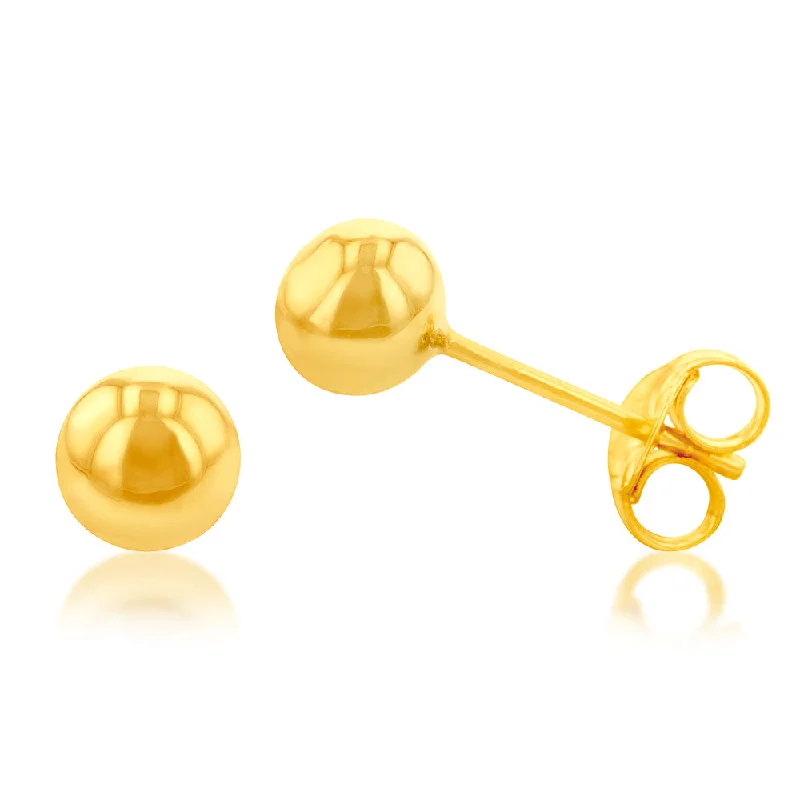 Celebrate With Sparkle – Jewelry Sale Now Live 9ct Yellow Gold 5mm Ball Stud Earrings