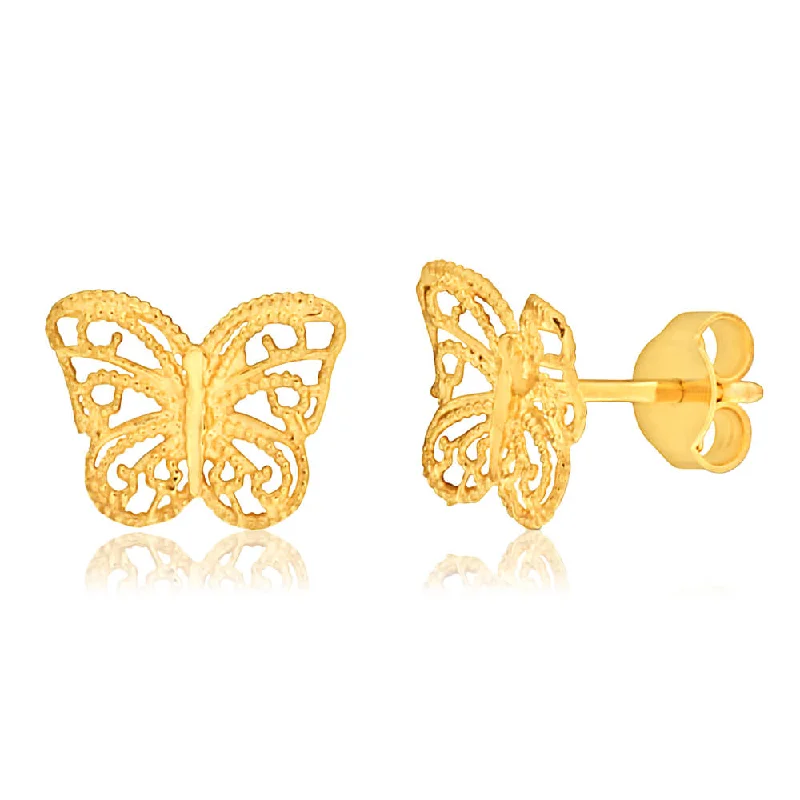 Dazzle With Discounts – Shop Jewelry On Sale 9ct Yellow Gold Butterfly Stud Earrings