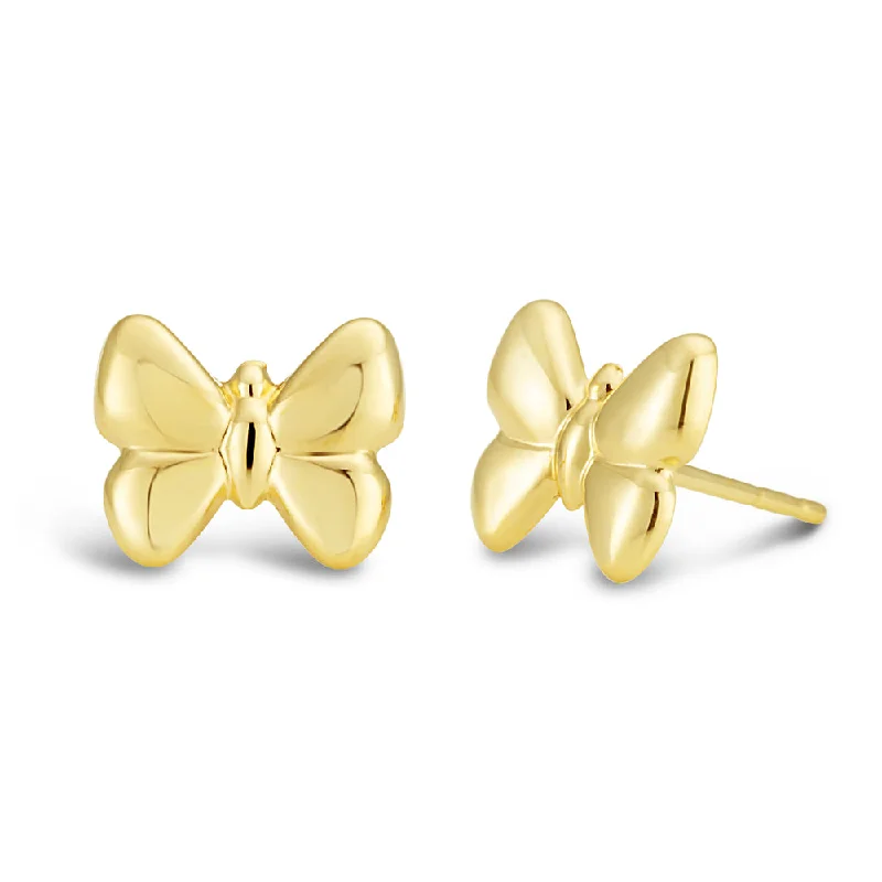 Shop Stylish Jewelry Now And Save Big 9ct Yellow Gold Butterfly Stud Earrings