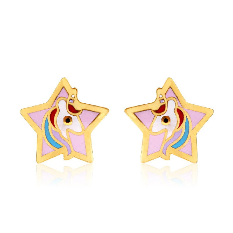 Jewelry Flash Sale – Stylish Designs At Unbeatable Rates 9ct Yellow Gold Lacquerized Star Stud Earrings