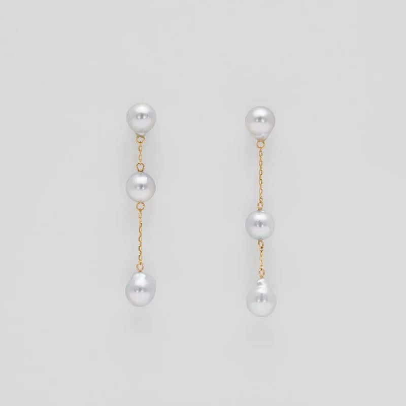 One-of-a-Kind Akoya Pearl Drop Earrings | APE23-OOAK