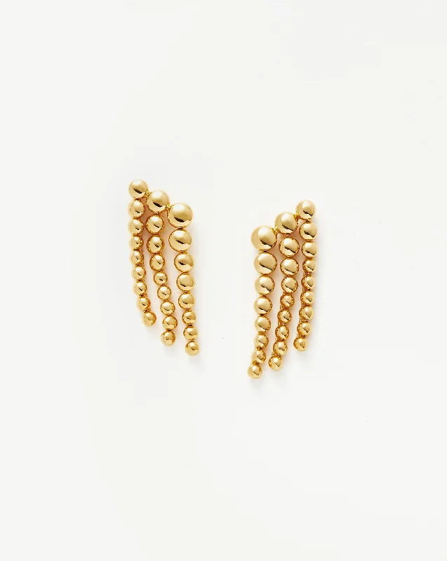 Beaded Waterfall Drop Earrings | 18ct Gold Vermeil