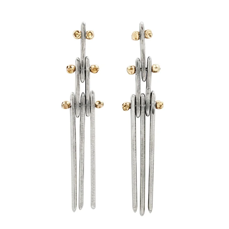 Chandelier Earrings - 18k and Sterling Silver