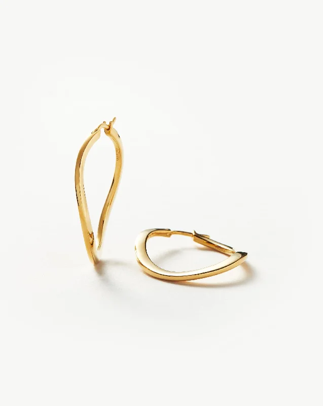 Classic Curve Medium Hoop Earrings | 18ct Gold Vermeil