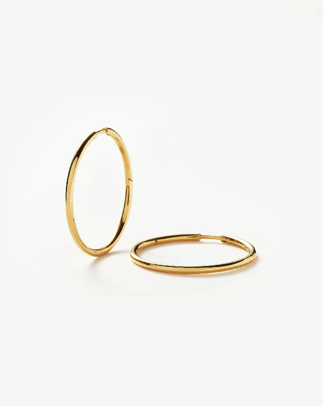 Classic Medium Hoop Earrings | 18ct Gold Vermeil