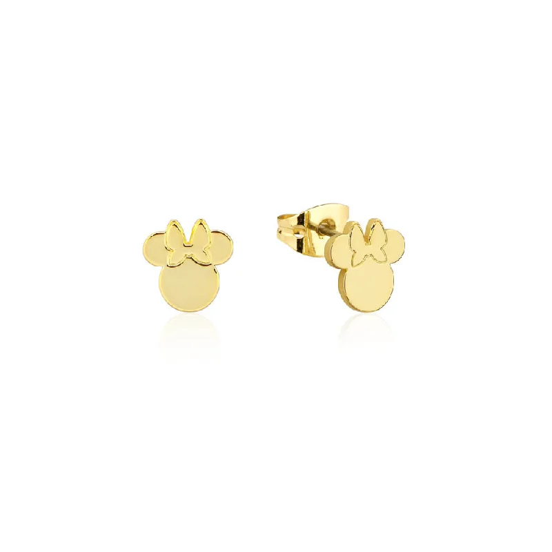 Elevate Your Jewelry Collection With Limited-Time Savings Disney Gold Plated Stainless Steel Minnie Mouse 9mm Stud Earrings