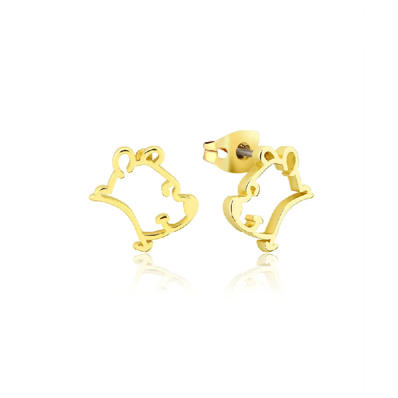 Must-Have Jewelry Pieces At Reduced Prices Disney Gold Plated Winnie The Pooh Open 13mm Stud Earrings