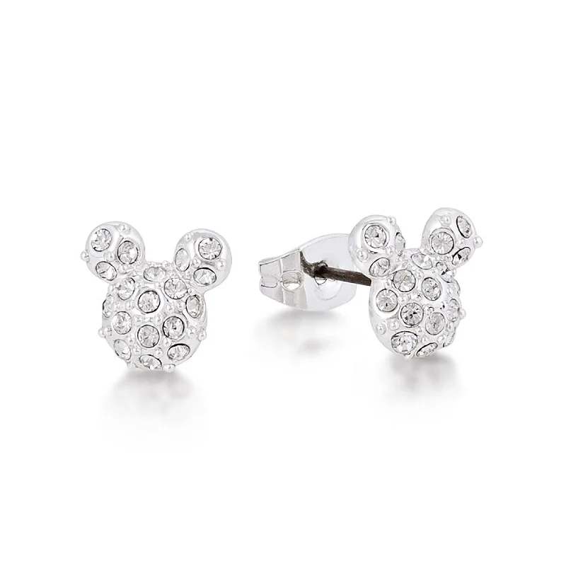 Affordable Gold-Plated Jewelry For Modern Fashion DISNEY Mickey Mouse Crystal Stud Earrings