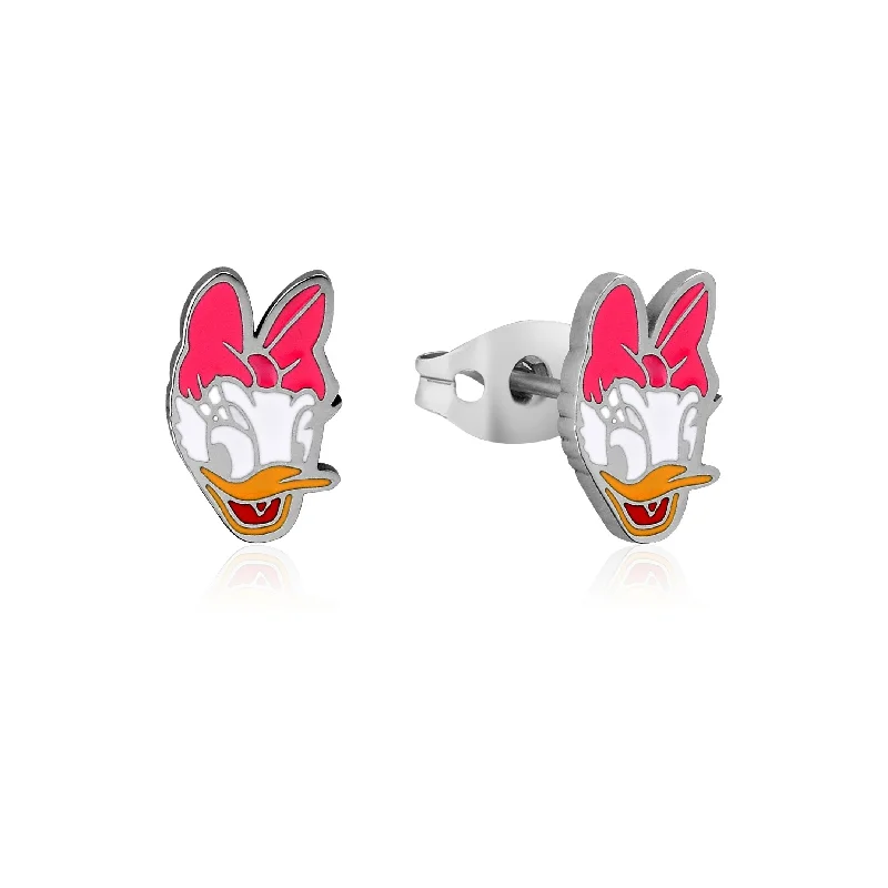 Upgrade Your Jewelry Collection For Less DISNEY Stainless Steel 11mm Animated Daisy Duck Stud Earrings