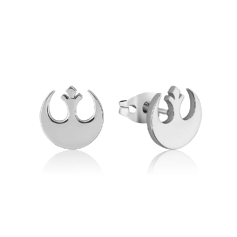 Luxury Meets Affordability – Jewelry Sale Now Live Disney Star Wars White Gold Plated Rebel Alliance 10mm Stud Earrings