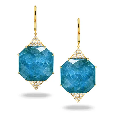 Appatite and Diamond Earrings