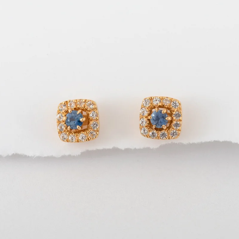 Esther Sapphire and Zircon Earrings