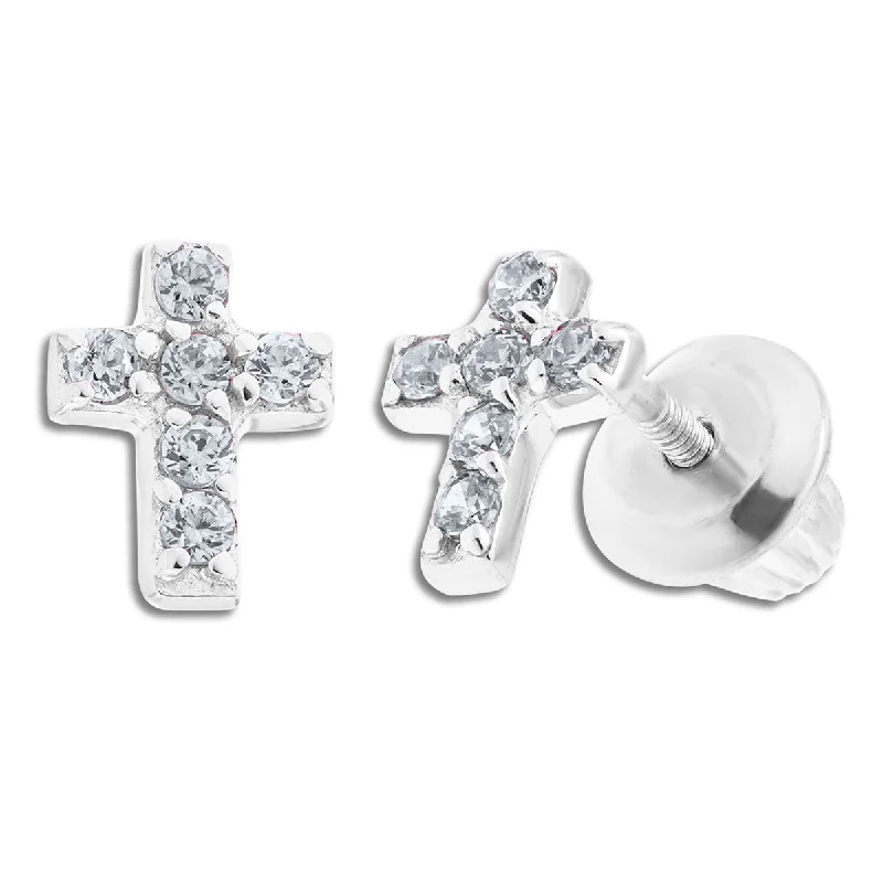 Holiday Jewelry Sale – Perfect Gifts At Great Prices Kiddie Kraft Sterling Silver Childrens Cross Stud Earrings