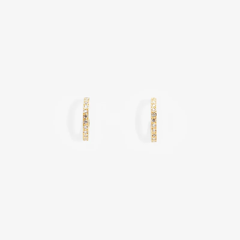 Misty Diamond Hoop Earrings | E9001W