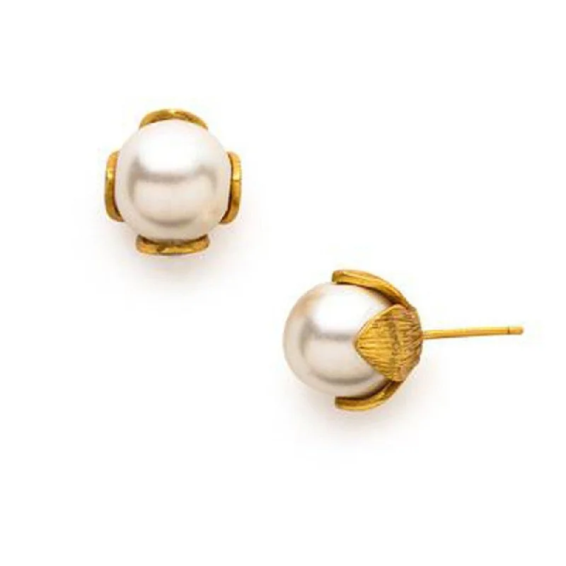 Exclusive Jewelry Offers – Shine For Less Penelope Large Stud Earrings with Pearl