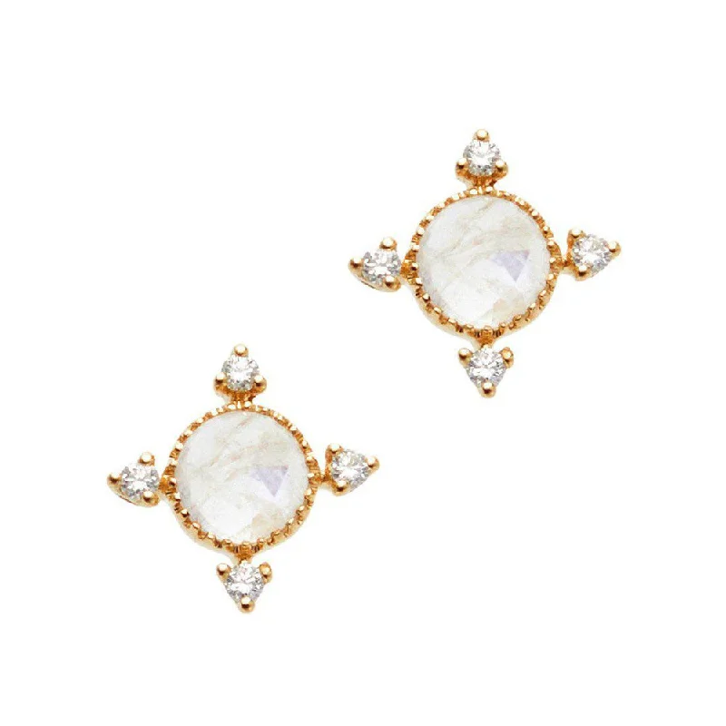 Limited-Time Jewelry Sale – Don't Miss These Deals Rainbow Moonstone Stud Earrings