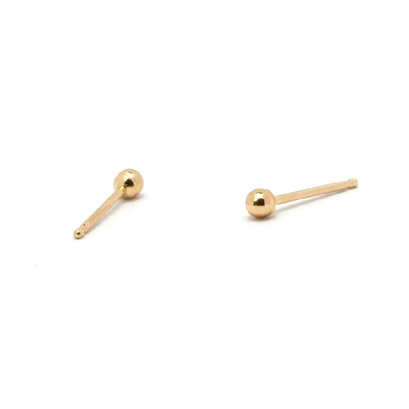 Tiny Gold Ball Stud Earring