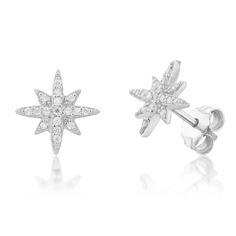 Personalized Jewelry Sale – Meaningful Gifts At Great Prices Sterling Silver Cubic Zirconia Star Stud Earrings