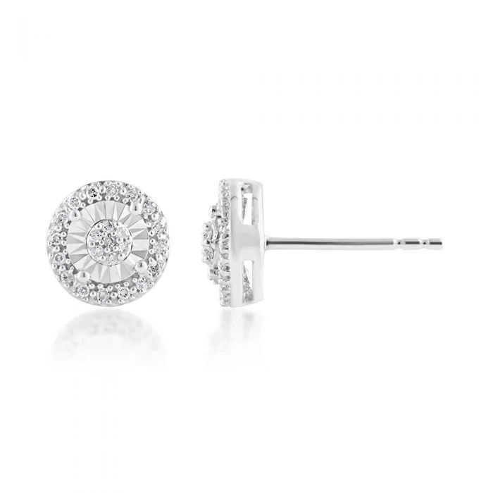 Premium Diamond Jewelry At Once-In-A-Lifetime Discounts Sterling Silver Diamond Stud Earrings